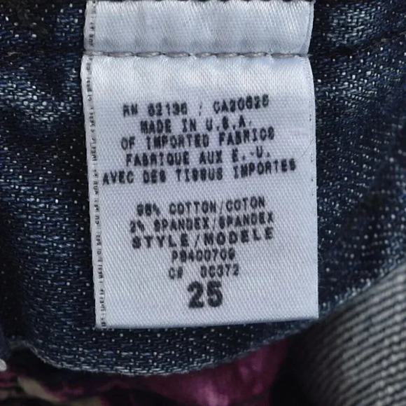 Vintage Marciano Y2K Jeans Embellished Distressed Low Rise Blue Boot Cut Size 25 - Picture 11 of 15